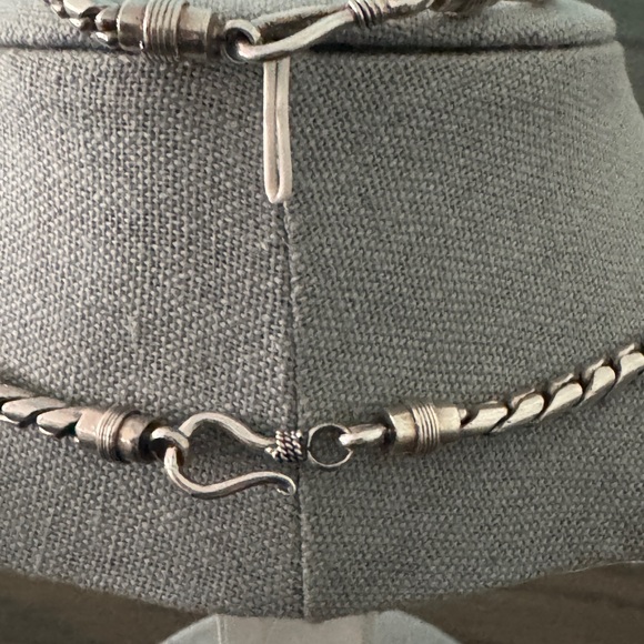 Elegant Bali 925 Women's Jewelry Set Necklace 16.25” Bracelet 7” - Picture 3 of 9